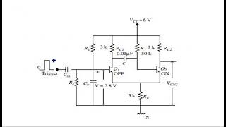 Monostable multivibrator  Gate width in Emitter coupled  Pulse Digital Circuits  PDC   Lec65 [upl. by Pangaro]