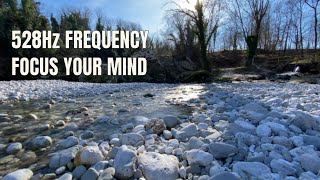 528 Hz Stream Water White Sounds  Music Therapy and sounds of running water 582 [upl. by Tessie]