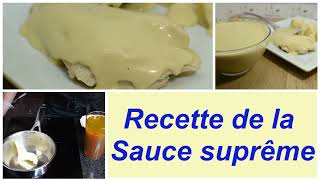 Sauce suprême  Recette de la sauce suprême avec bouillon de poule [upl. by Mcdonald]