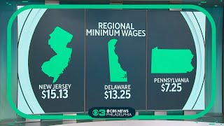 New year new minimum wage for New Jersey and Delaware  but not Pennsylvania [upl. by Syck724]