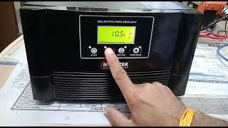 microtek 255024 solar inverter settings [upl. by Auhsaj]