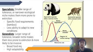 APES Video Notes 31  Specialist and Generalist Species [upl. by Eiloj345]