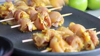 Neoflam  Chicken Satay Skewers in Red Ruby My Pan Griddle Pan [upl. by Rew]