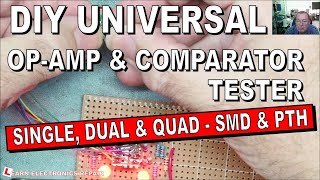 A Simple Cheap DIY Op Amp and Comparator Tester SMD and Through Hole Single Dual and Quad [upl. by Auohp]