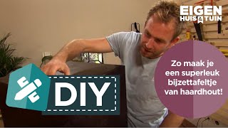 Zo maak je een superleuk bijzettafeltje van haardhout  DIY  Eigen Huis amp Tuin [upl. by Nostets974]