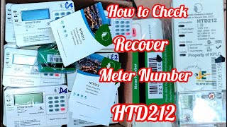 How to Check or Recover Meter Number from HTD212 model of KPLC Prepaid Energy Meter [upl. by Ihcas]