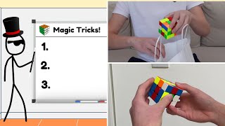 3 Rubiks Cube Magic Tricks To IMPRESS Your Friends  Cubing Magician Tutorial [upl. by Runkle329]