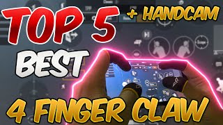 Top 5 Best 4 Finger Claw SettingsSensitivity  Handcam Pubg Mobile [upl. by Naujyt]