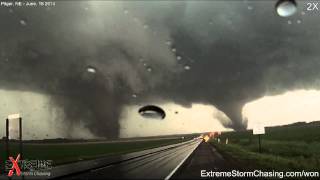 Two EF4 Tornadoes near Pilger Nebraska  June 16 2014 [upl. by Levon174]