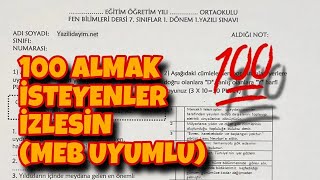 7Sınıf Fen Bilimleri 1Dönem 1Yazılı [upl. by Nwahsd]