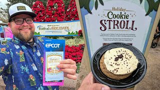 EPCOT Festival of the Holidays 2024  Complete Cookie Stroll  NEW Food amp Shows  Walt Disney World￼ [upl. by Nolly]