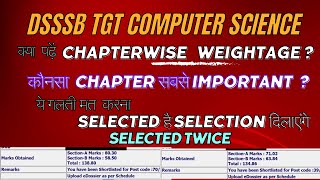 DSSSB TGT COMPUTER SCIENCE CHAPTERWISE WEIGHTAGE [upl. by Bevin442]