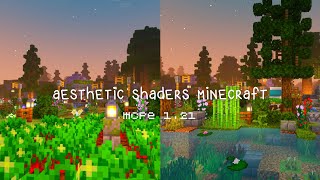 best aesthetic shaders for minecraft pe 121 🥀🌿 [upl. by Ehud]