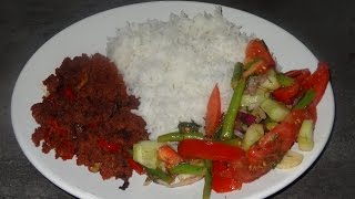 Surinaamse gebakken corned beef Fried Corned Beef with chili Recept corned beef [upl. by Animsay]