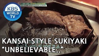 Shinyoung finally gets to taste kansaistyle sukiyaki YUM Battle Trip20180624 [upl. by Marcella]