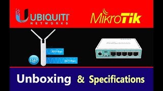 UNBOXING  WISP  UBNT UNIFI AC MESH  MIKROTIK RB750 GR3  Reviews and Specifications  hindi urdu [upl. by Tatman54]