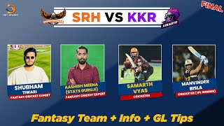 KKR vs SRH Prediction  KKR vs SRH Dream11  KKR vs SRH Cricdelight Team [upl. by Rita]