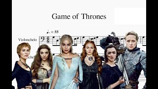 Game Of Thrones  For Two Cellos  Sheet Music [upl. by Gilson]