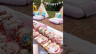 10th Sleepover Birthday Party idea 🎉 sleepover picnic teepees [upl. by Nagey380]