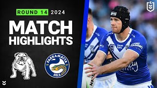 NRL 2024  Bulldogs v Eels  Match Highlights [upl. by Hubie]