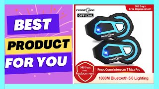 Freedconn T Max Pro Motorcycle Intercom [upl. by Rojam]