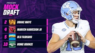 2024 NFL Mock Draft FOUR QBs TAKEN IN TOP 10  CBS Sports [upl. by Maeve]