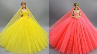 Disney Princess Doll Makeover  DIY Miniature Ideas for Barbie  Wig Dress Faceup and More DIY [upl. by Ilke]