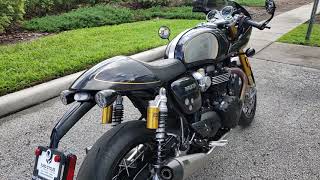 2019 Triumph Thruxton TFC WalkAroundStartUp [upl. by Artined]