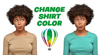 Change Shirt Color in Corel Draw VERY EASY [upl. by Morrill]