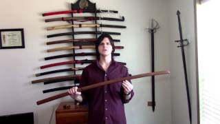 Unboxing and first impressions of Nodachi Bokken from Blizniaks Bokken and channel update [upl. by Esyla]