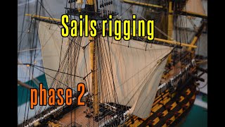 HMS Victory  part 85 Sails Rigging phase 2 [upl. by Nerraf801]