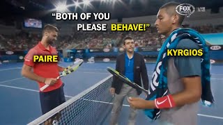 The Tennis Match That Turned into a CIRCUS Kyrgios vs Paire [upl. by Ahsital]