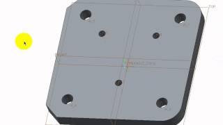 Creo 20 CAD Tutorial  AUEA Video 4 of 8 THE TOP PLATE Tapped Holes and Pattern [upl. by Ariec75]