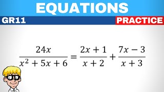 Fraction Equations Grade 11 [upl. by Aromat]