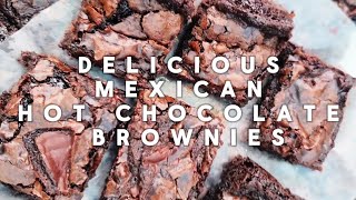 VEGAN MEXICAN HOT CHOCOLATE BROWNIES  RECIPE [upl. by Haneeja]