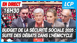 Budget de la Sécurité sociale 2025  suite de lexamen en séance à lAssemblée [upl. by Lyris666]