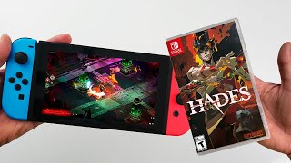 Hades Nintendo Switch Unboxing the physical release and gameplay [upl. by Adnarrim]