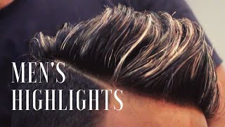 MENS HIGHLIGHTS  BLONDE HIGHLIGHTS WITH LIGHT VIOLET ASH COLOUR  MENquotS SUMMER HIGHLIGHTS [upl. by Temple16]