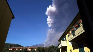 Etna volcano explosive eruption 24122018 Sicily [upl. by Ynwat547]