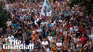 Thousands take to streets in Serbia to protest against proposed lithium mine [upl. by Hennebery234]