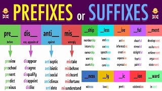 100 PREFIX and SUFFIX Words Used in Daily Conversation [upl. by Aelgna350]