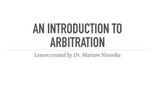 principles and features of arbitration [upl. by Feirahs508]