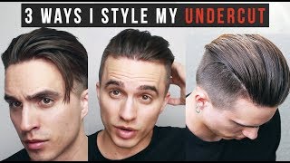 3 Different Ways I Style My Undercut  Hair Length Update 11918 [upl. by Ardeid]