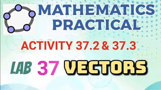 MATHS PRACTICAL LAB 37 VECTORSACTIVITY 371 AND 372 [upl. by Mcfadden]