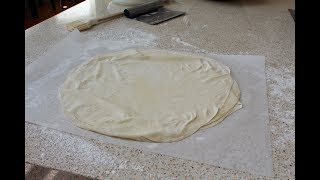 Homemade FIlo or Phyllo Dough  How to Make a Phyllo Dough Recipe from Scratch [upl. by Anneyehc]