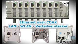 Digital Devices  Ethernet over Coax Unterputzdose WLAN und Verteilverstärker  FRK Leipzig 2023 [upl. by Anad712]