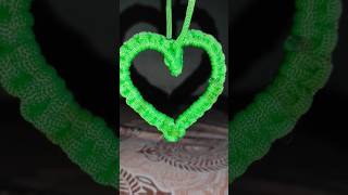 Macrame Heart❤ heart youtubeshorts macrame macrametutorial art artwork love trend [upl. by Mozelle302]