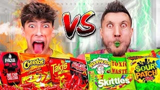 EATING The Worlds Spiciest Vs Sourest Foods [upl. by Aslam]