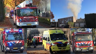 Brandweer met spoed naar een Middelbrand Industrie aan de Hoogheuvelstraat in Oss [upl. by Tildie]