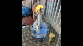 DIY Tiki Oil Lamp Citronella for MosquitosREPURPOSED DUSSE bottle [upl. by Airamasor323]